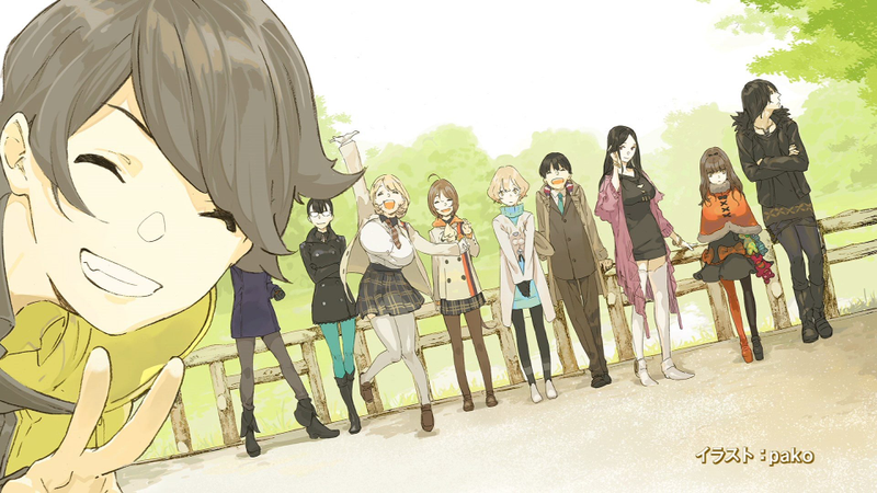 End card by pako (character designer for Occultic;Nine and Scar-red Rider XechS)